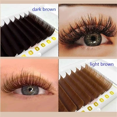 dunkelbraune Wimpern
