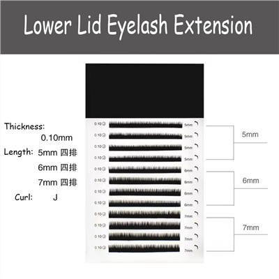 Wimpernverlängerung für das Unterlid