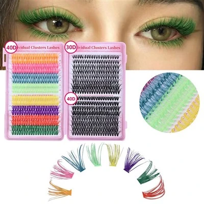 Wimpernverlängerungen mit Farbe